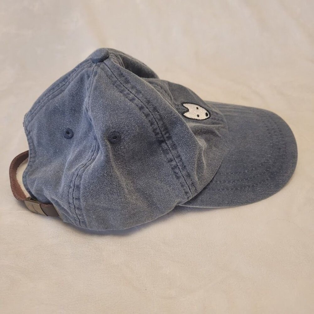 Adams Blue Denim Embroidered Dog Logo Adjustable Baseball Cap  Strap Back Hat - Picture 12 of 12